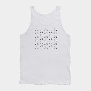 Vespa is life-white (cross small) Tank Top